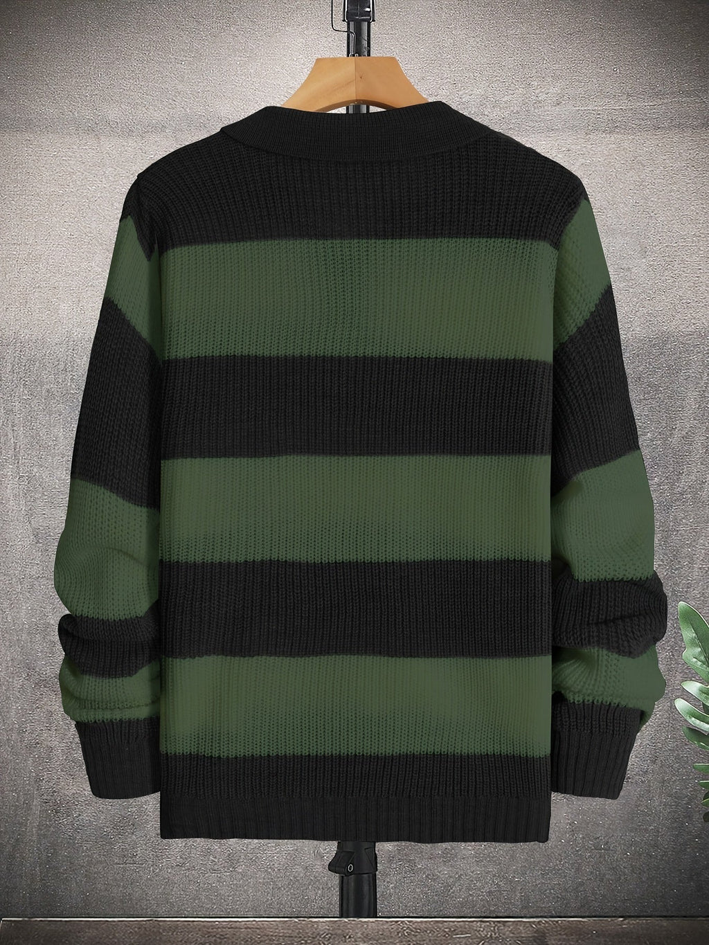 Sawyer | Color-Blocked Button-Neck Sweater