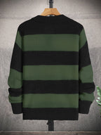Sawyer | Color-Blocked Button-Neck Sweater