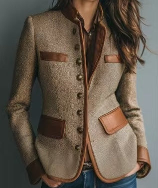 ELODIE™ | Heritage Contrast-Trim Blazer