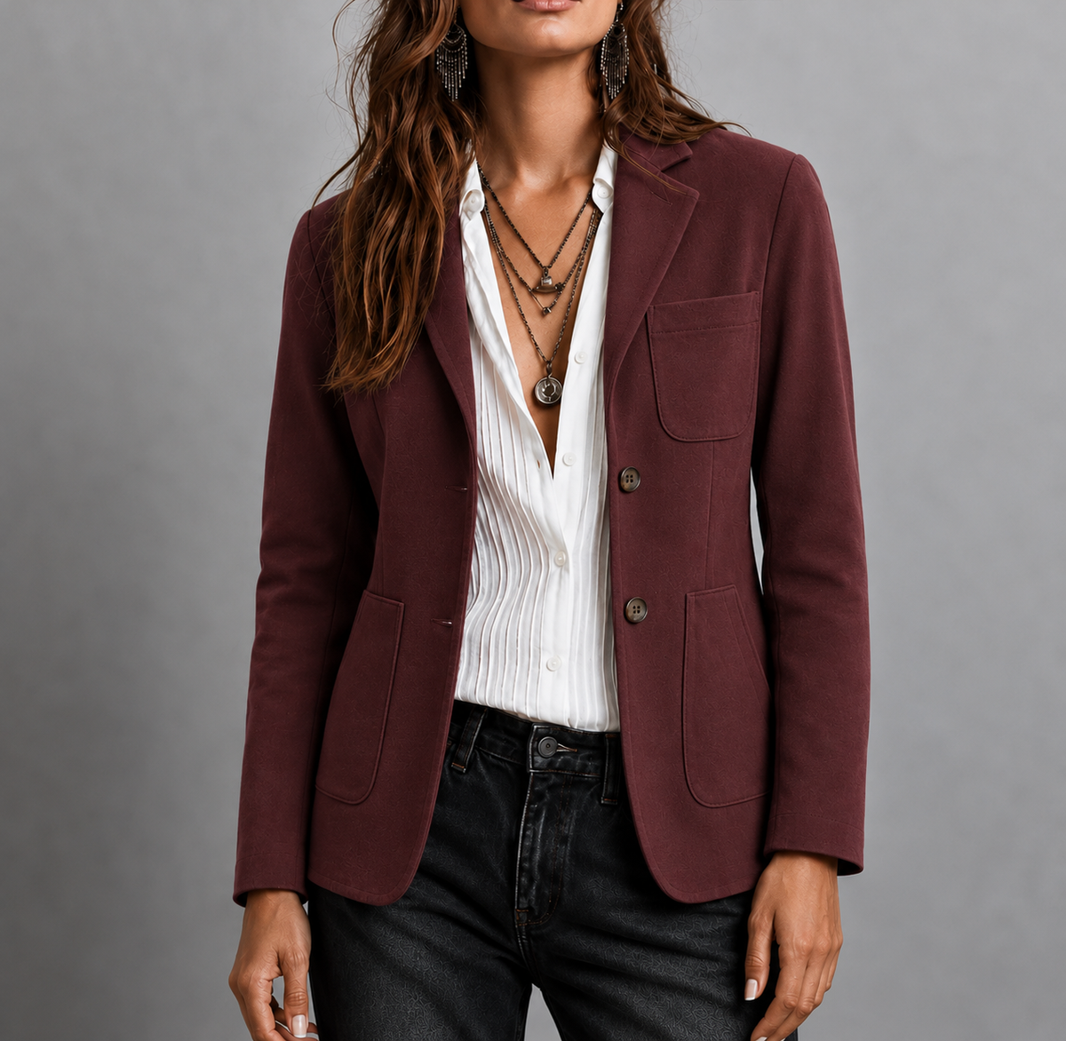 COLETTE™ | Classic Suede-Look Blazer