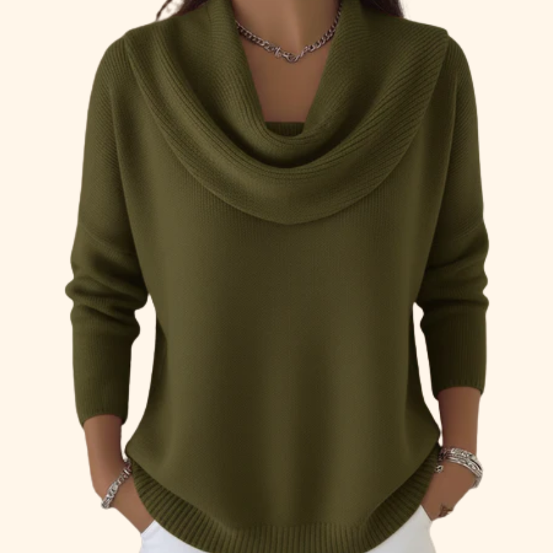 SERENADE™ | Classic Draped Neck Sweater