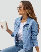 Marin | Timeless Women's Denim Jacket with Button Closure and Practical Pockets
