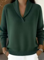 LORETTA™ | Elegant Shawl Collar Sweater
