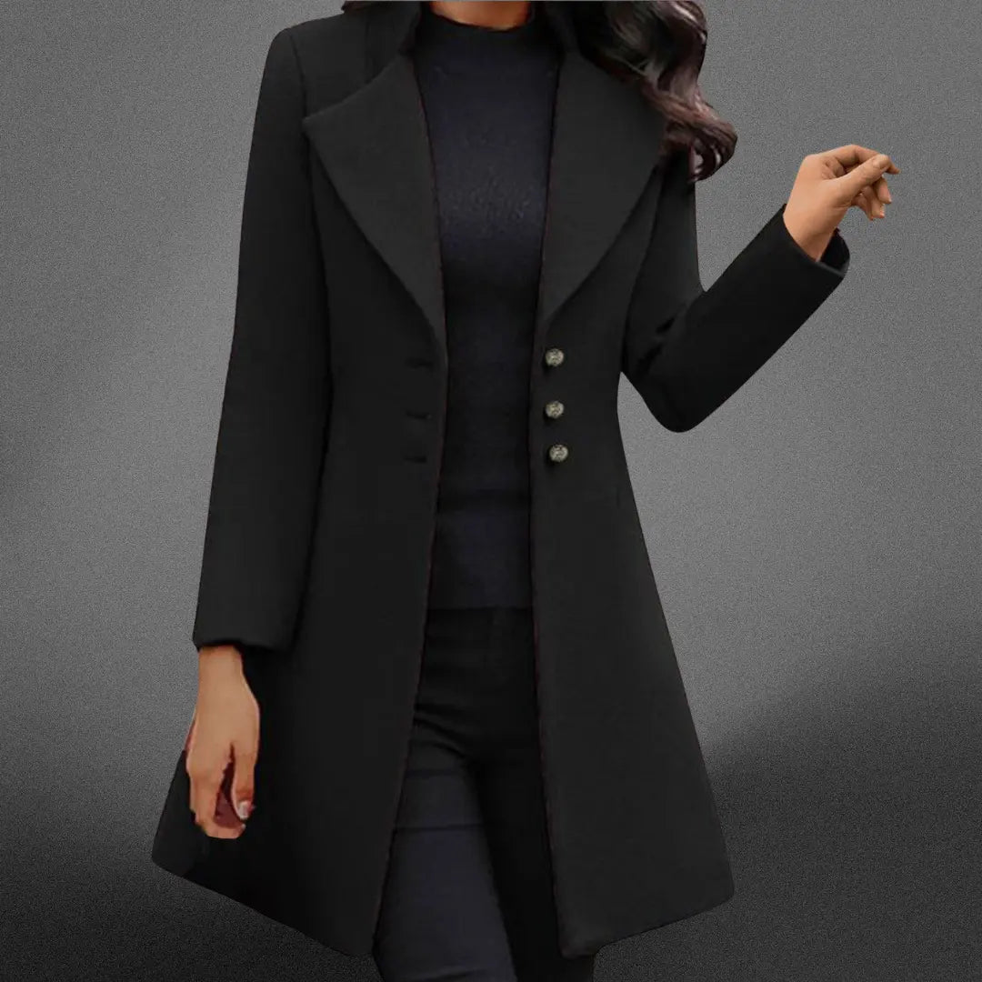 Vinci | Wool Long-Sleeve Coat With Water-Resistant Outer Layer
