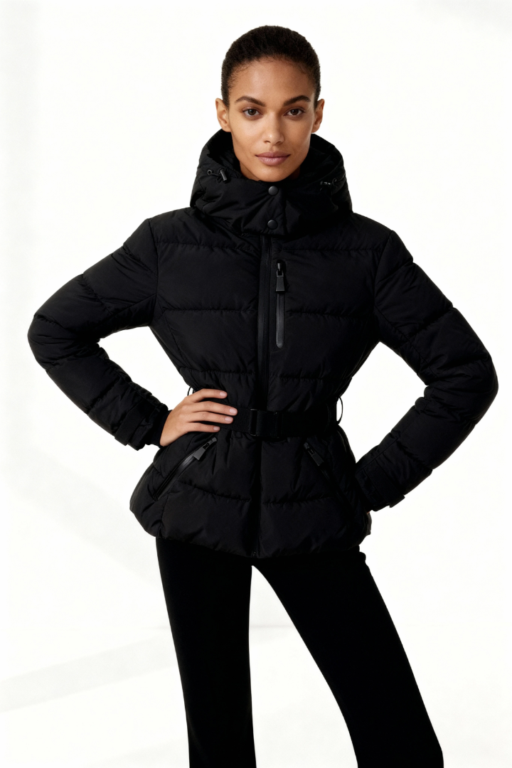Frieda Belted Hooded Puffer Jacket