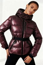 Frieda Belted Hooded Puffer Jacket