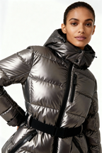 Frieda Belted Hooded Puffer Jacket