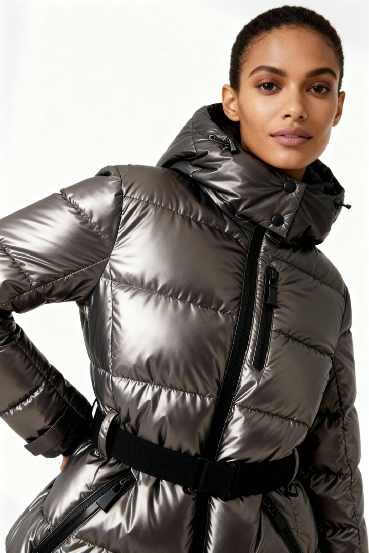 Frieda Belted Hooded Puffer Jacket