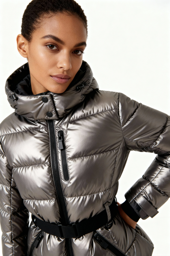 Frieda Belted Hooded Puffer Jacket