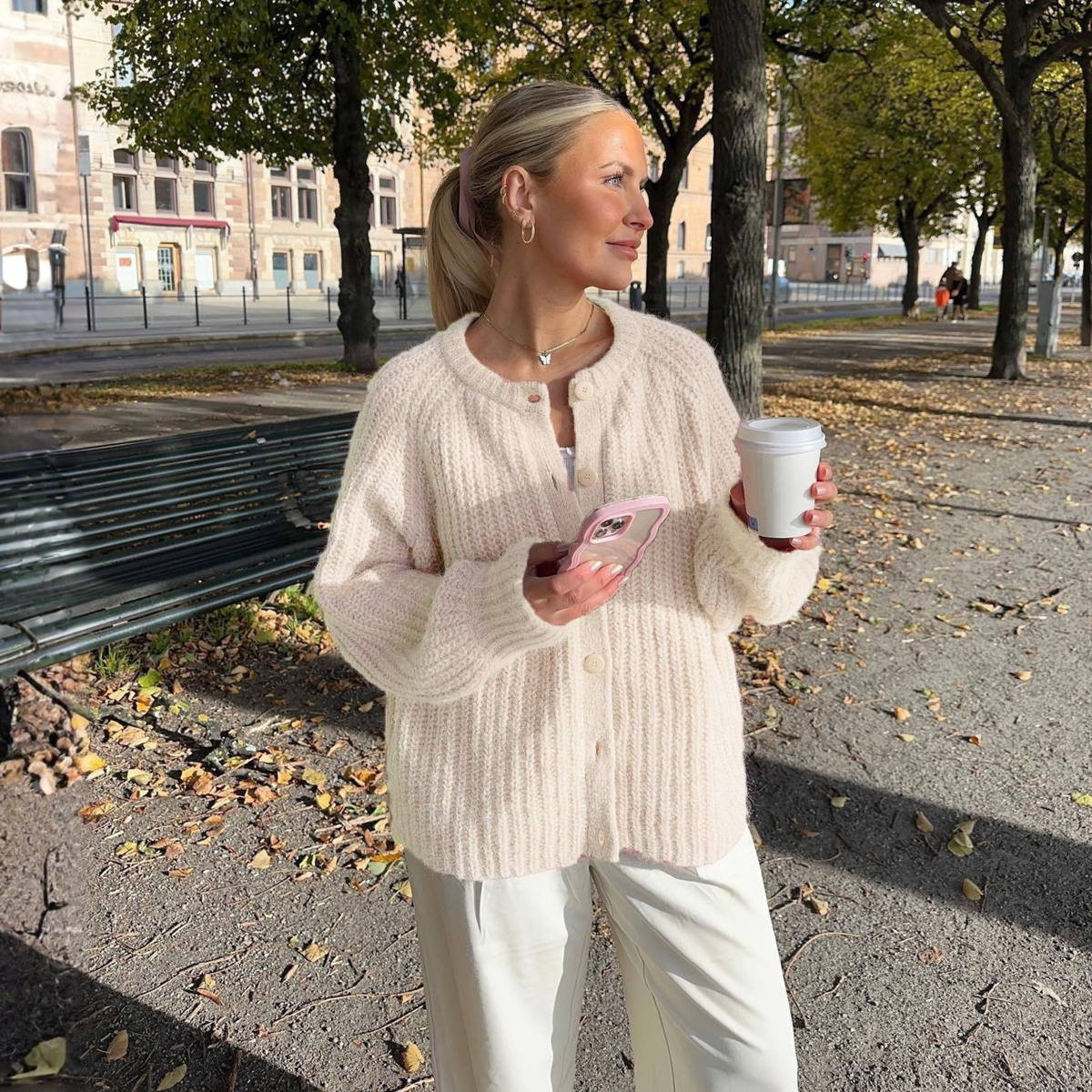ELOWEN | Button Down Long Sleeve Cardigan
