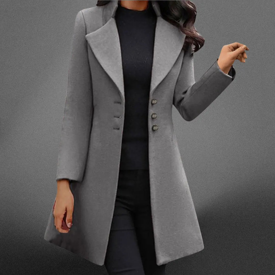 Vinci | Wool Long-Sleeve Coat With Water-Resistant Outer Layer
