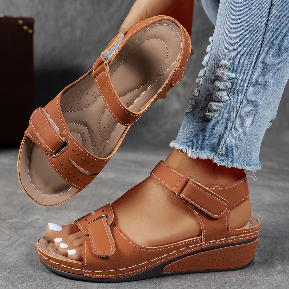Giorgia | Platform Wedge Sandals with Open Toe for Women