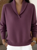 LORETTA™ | Elegant Shawl Collar Sweater