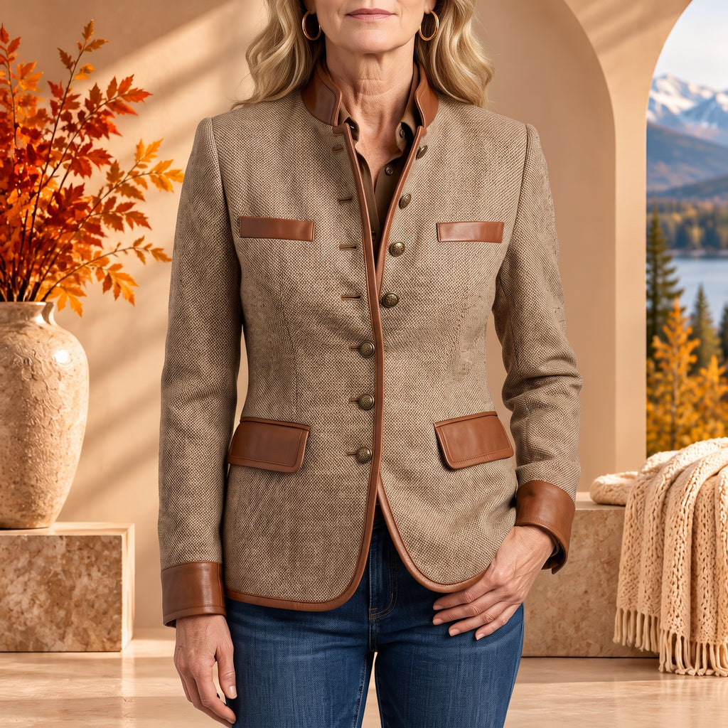 ELODIE™ | Heritage Contrast-Trim Blazer
