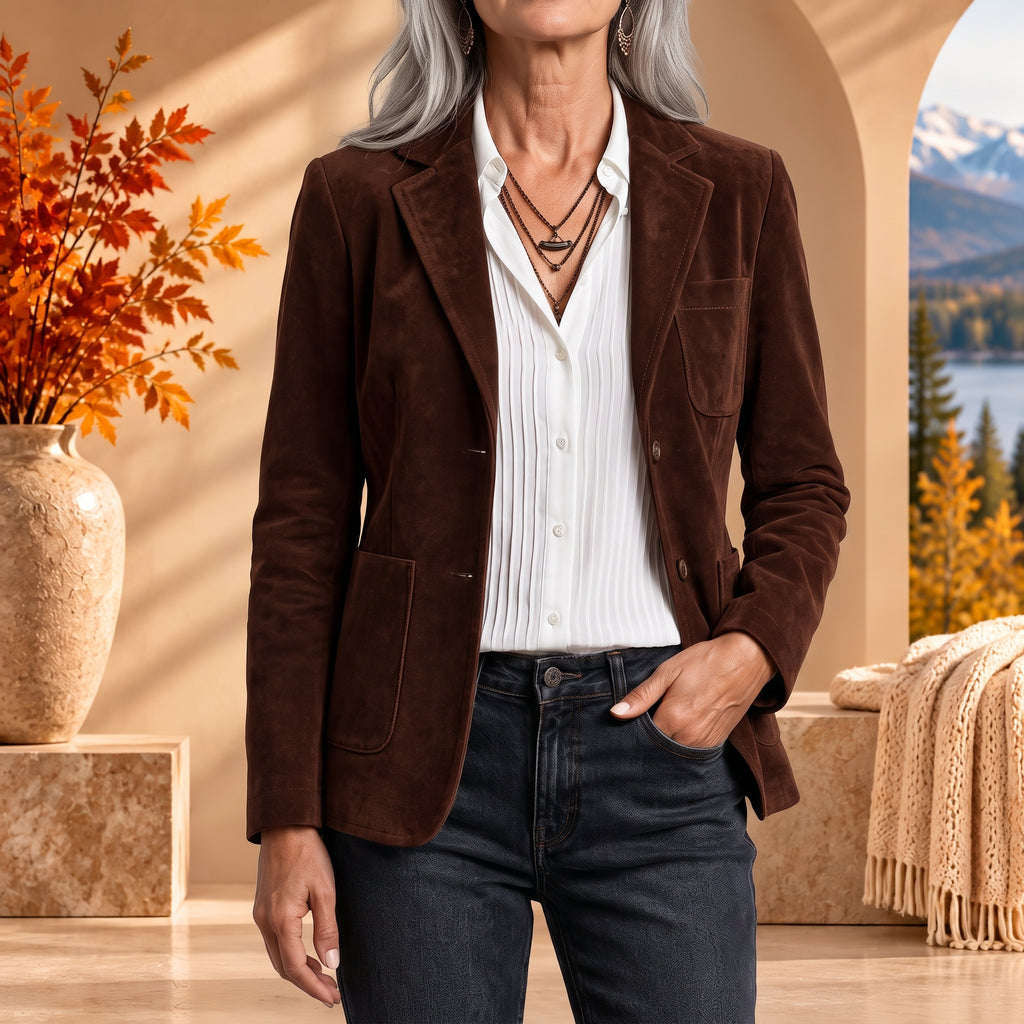 COLETTE™ | Classic Suede-Look Blazer