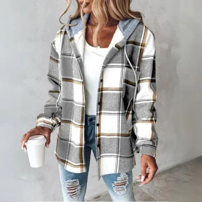 AUTUMN™ | Cozy Plaid Hooded Jacket