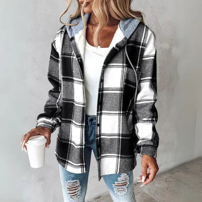 AUTUMN™ | Cozy Plaid Hooded Jacket