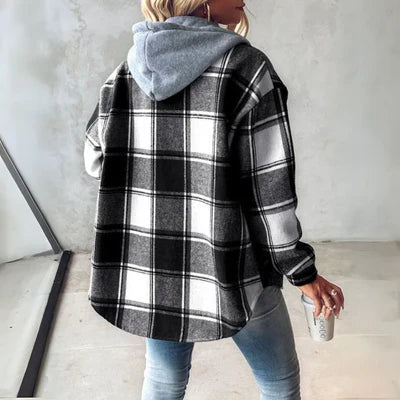 AUTUMN™ | Cozy Plaid Hooded Jacket