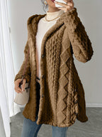 Everly Hooded Sherpa Fleece Jacket