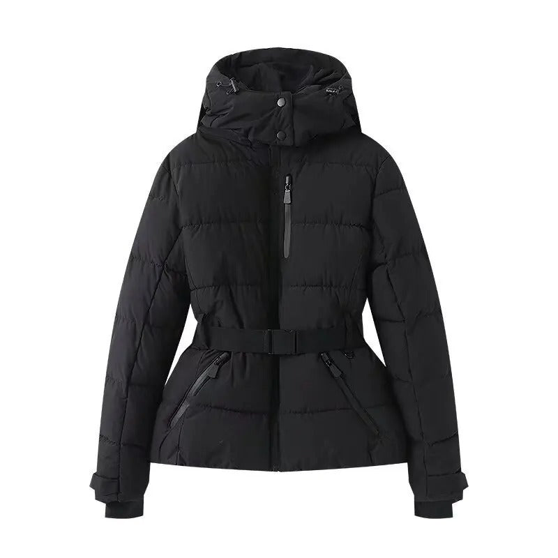Frieda Belted Hooded Puffer Jacket
