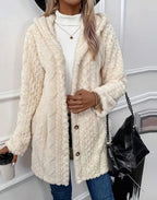 Everly Hooded Sherpa Fleece Jacket