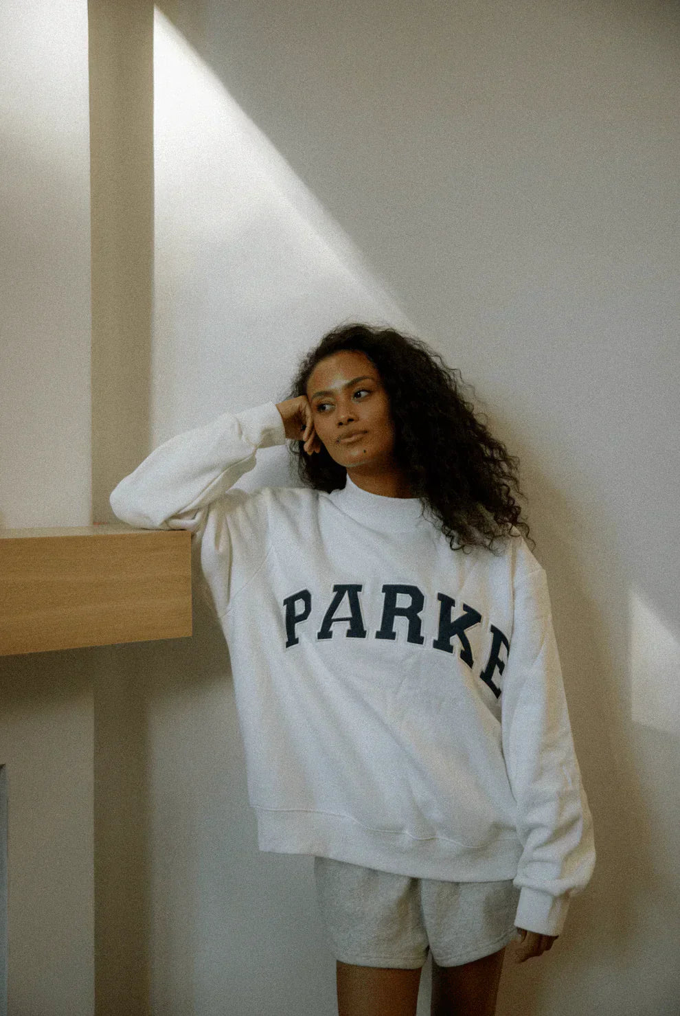 Women's Oversized Hoodie with Chenille Lettering