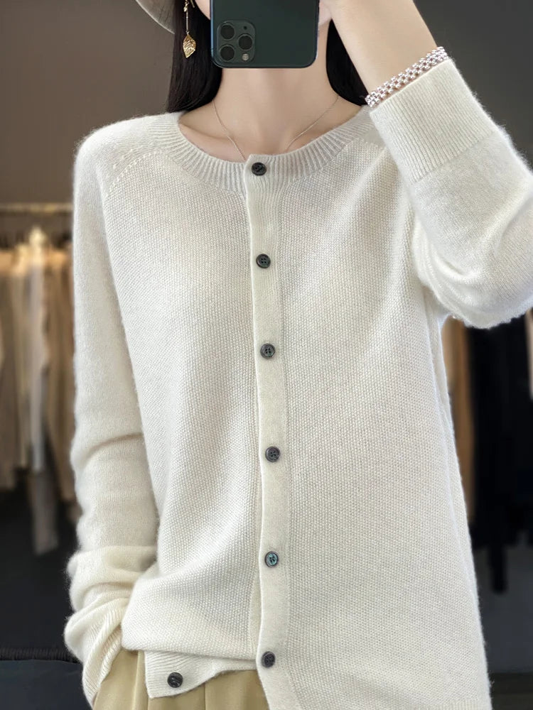 Vera | Cosy Round Neck Button Knitted Winter Cardigan