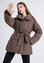 Ainsley Belted Quilted Puffer Jacket