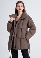 Ainsley Belted Quilted Puffer Jacket
