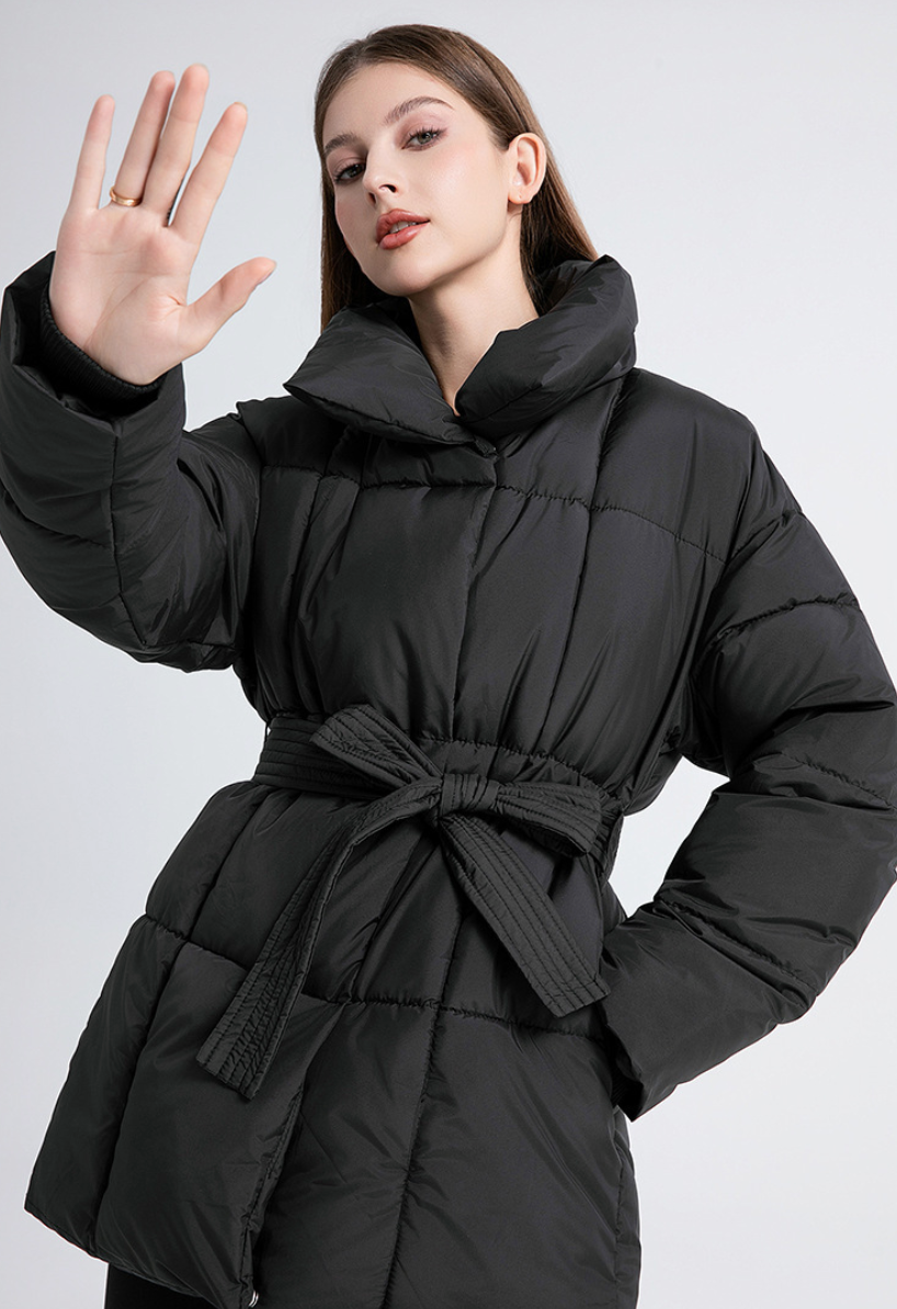 Ainsley Belted Quilted Puffer Jacket