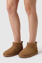 Women's Ankle Boots | Faux Fur Suede-Look