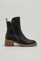 Women's Ankle Boots with Block Heel and Side Zipper | Stylish