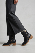 Women's Ankle Boots with Block Heel and Side Zipper | Stylish