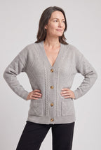 Women's Cardigan | Cable Knit V-Neck