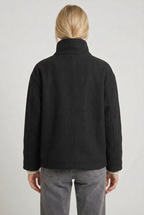 Women’s Coat | High Neck with Button Front