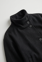 Women’s Coat | High Neck with Button Front