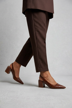 Women’s Heels | Pointed-Toe Slingbacks with Croc-Effect