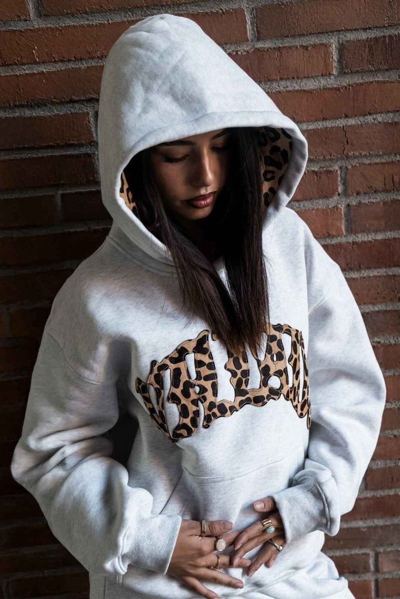 Women's Hoodie | Leopard Print Relaxed Fit