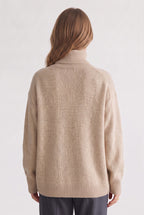 Women’s Jumper | Oversized Roll Neck with Ribbed Trims