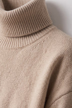 Women’s Jumper | Oversized Roll Neck with Ribbed Trims