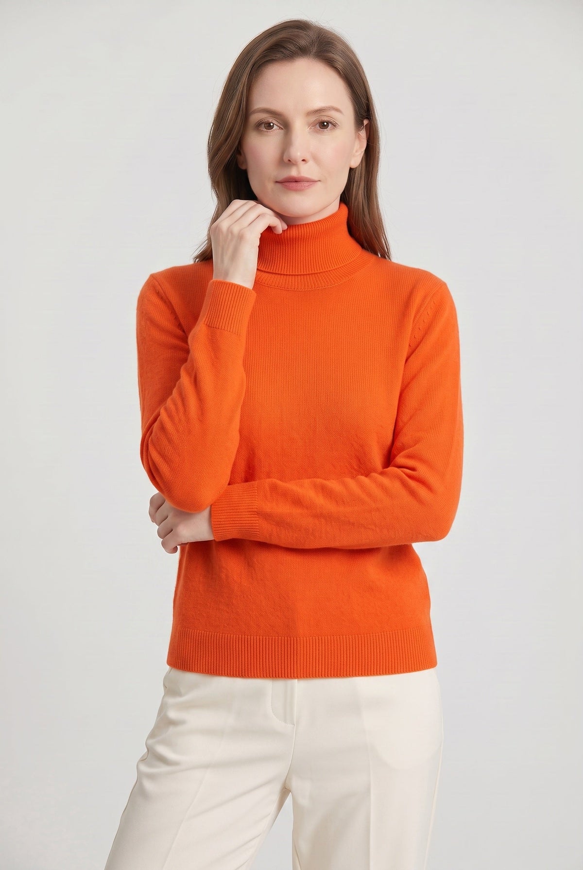 Women’s Jumper | Roll Neck with Ribbed Trims