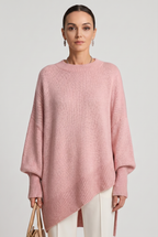 Women's Oversized Knitted Jumper | Crew Neck