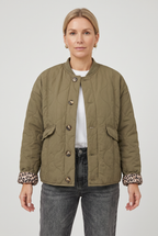 Women's Quilted Coat | Button Down