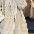 Marissa | Women’s Open-Front Longline Knit Cardigan with Pockets