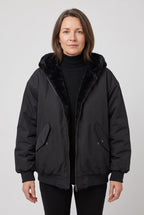 Women's Jacket | Hooded Faux Fur Trim