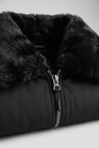 Women's Jacket | Hooded Faux Fur Trim