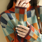 Aimée | Plaid Sweater with Crew Neck for Women