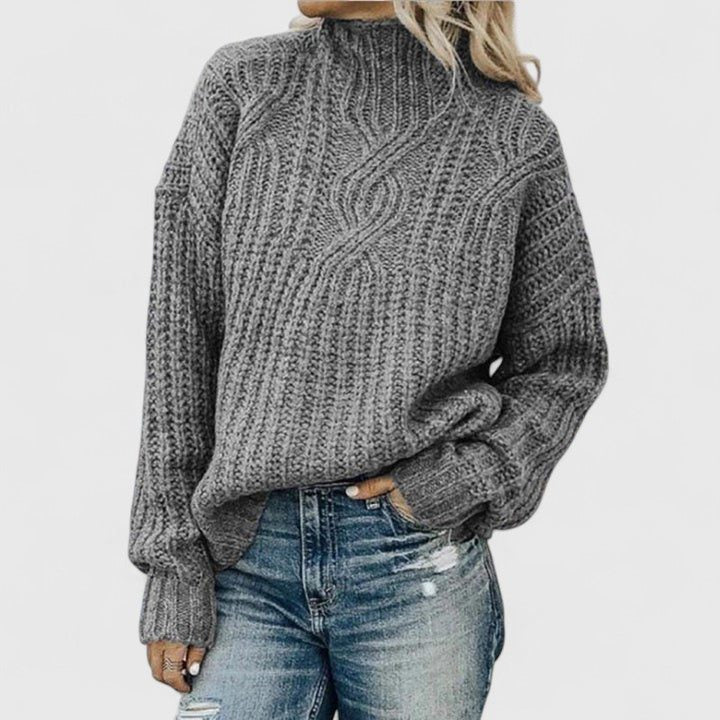 Bea | Cable Knit Crew Neck Sweater for Women