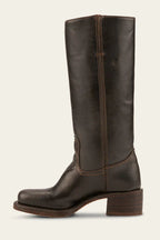 Carol | Mid Calf Boots with Block Heel and Stitch Detail