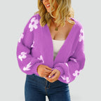 Solana | Women's Brushed Wide Sleeve Open Front Winter Fluffy Cardigan